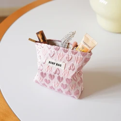Elegant White Daisy Embroidered Women's Makeup and Accessory Bag (Small bag  10)