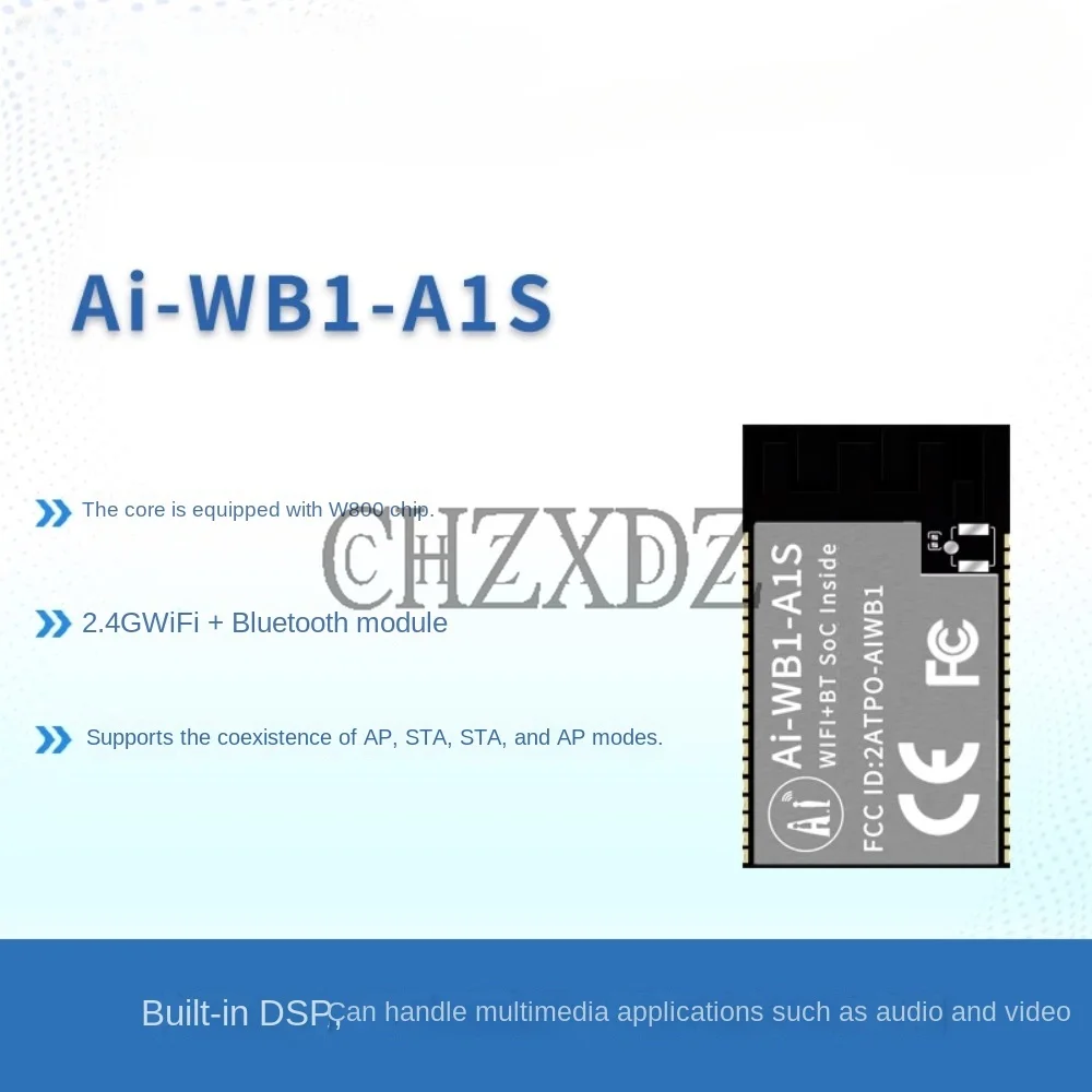 

100% Original WiFi Bluetooth 4.2 Module Ai-WB1-A1S Built-in ES8311 Audio Built-in Chip Off-line Voice