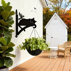 Heavy - Duty Outdoor Iron Plant Hanger - Stylish & Durable (Black)