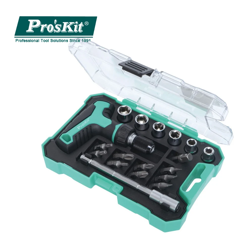 

100% Original Pro'skit SD-2320M 18 in 1 Screwdriver Set Adjustable Magnetic Mini Ratchet Multifunctional Combined Packages