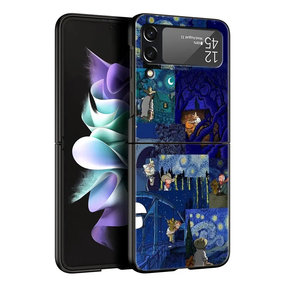 Gift Phone Case - Black Hard PC Shell with Van Gogh Starry Night Art Aesthetic