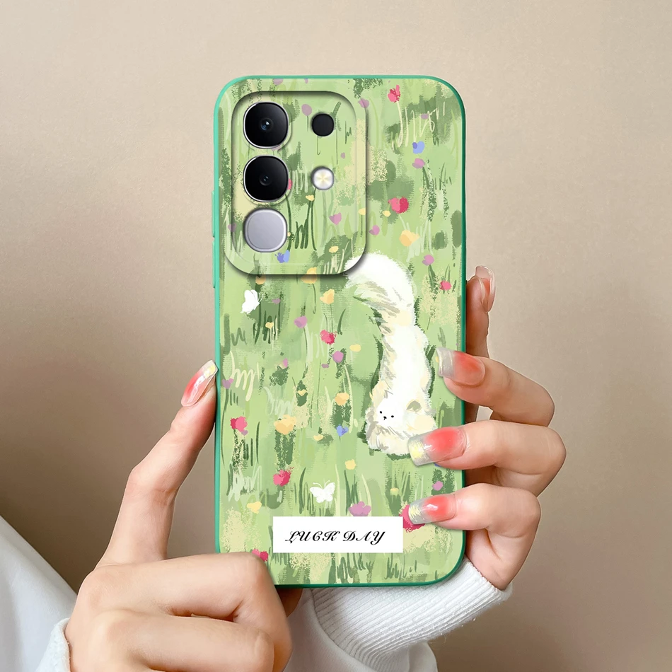 Cute Design Soft Liquid Silicone Shockproof Bumper Phone Case - Full Protection Cover