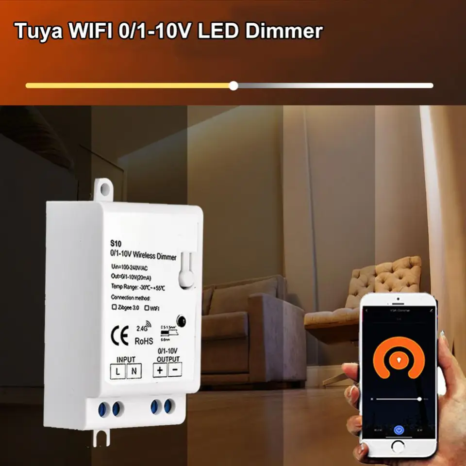 Regulador De Luz Zigbee 3.0 - Control Por Voz Y App, Compatible Con Alexa Y Google Assistant, Dimmer LED Inteligente