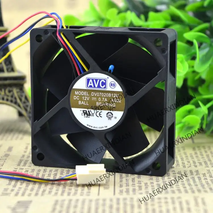 

Новый 7020 DV07020B12U 12V 0.7A 7CM PWM комплект охлаждающего вентилятора в сборе