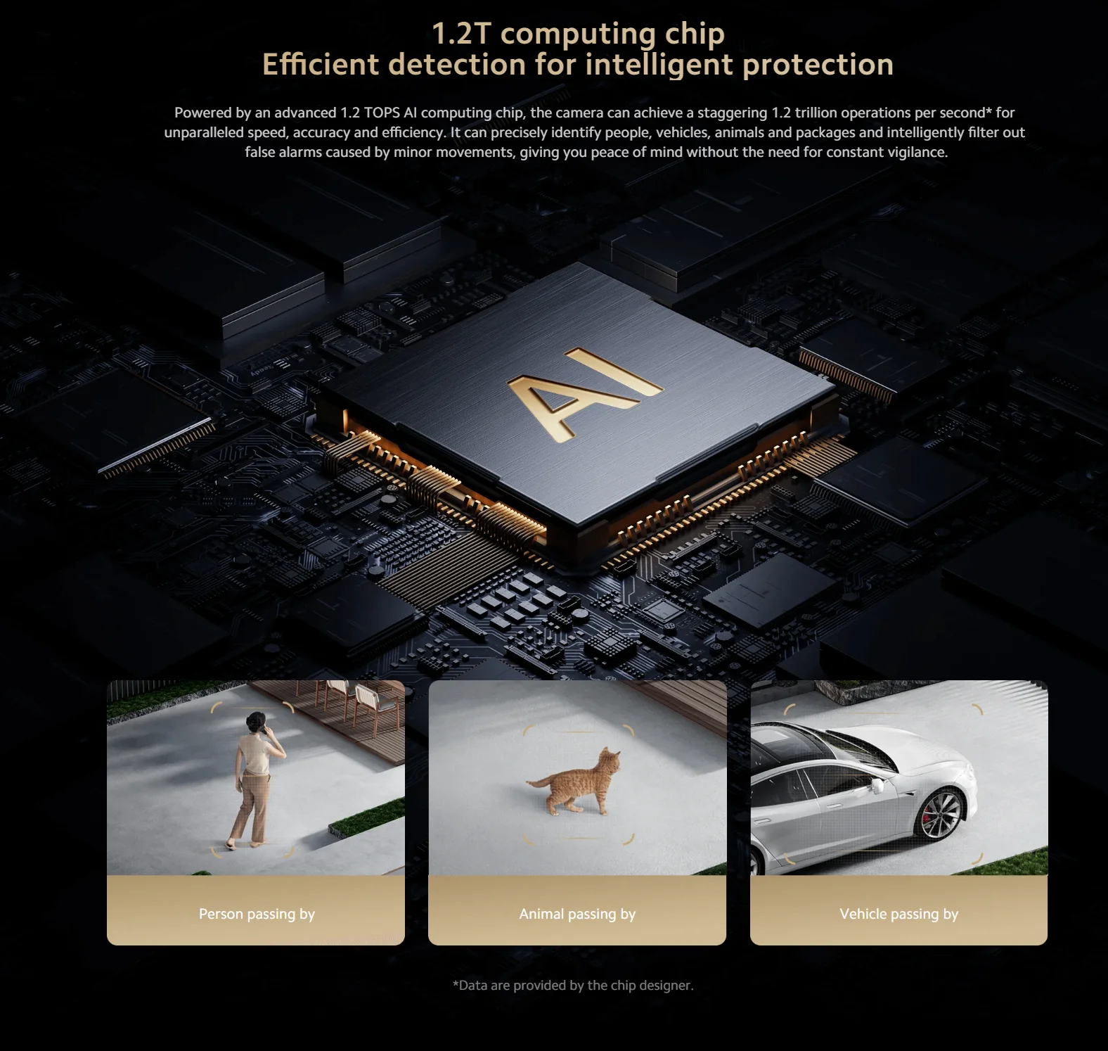 Telecamera esterna Xiaomi BW500 2.5K HD riprese 10m visione notturna a colori AI protezione intelligente IP67 impermeabile batteria a lunga durata - immagine 3