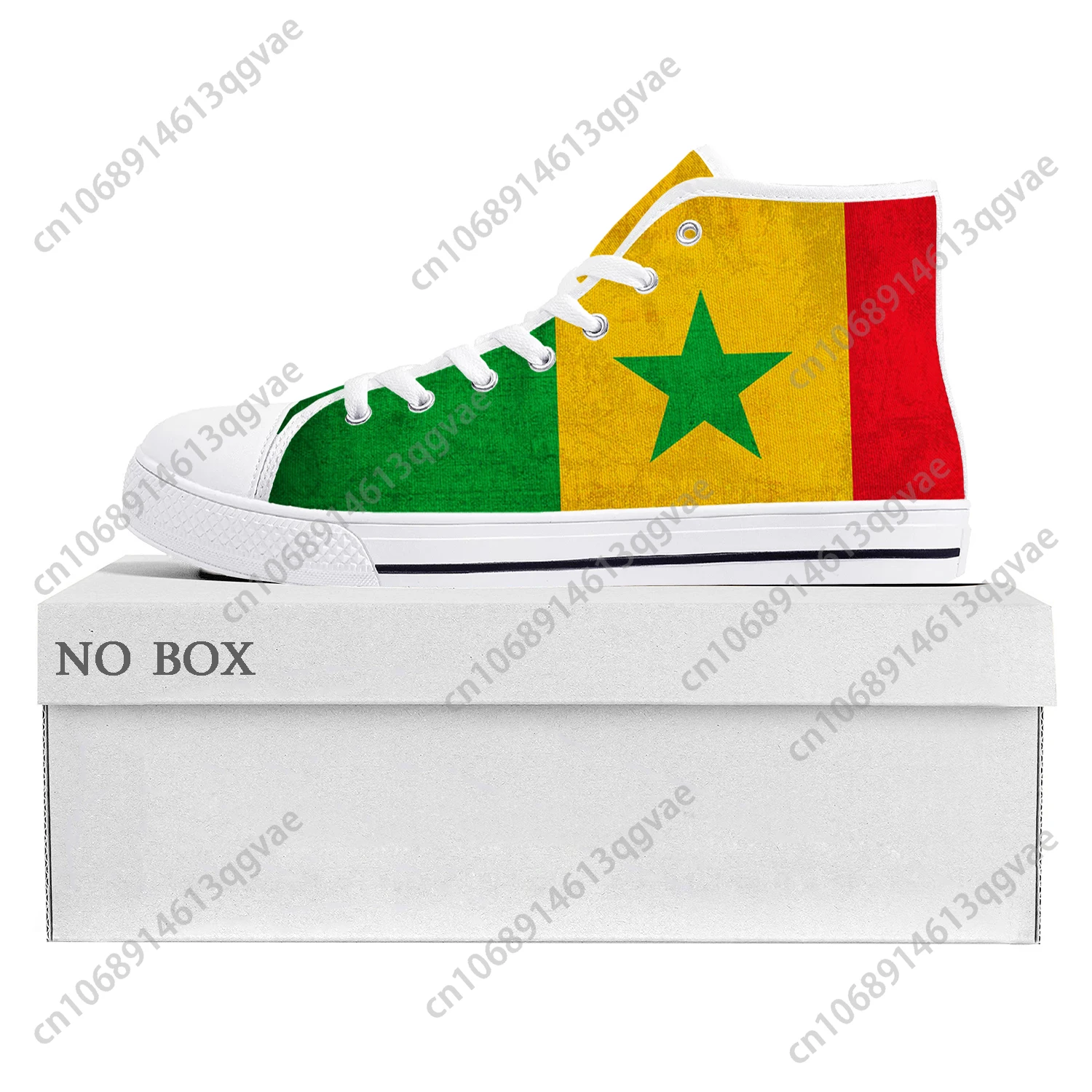 Senegalese Flag High Top High Quality Sneakers Mens Womens Teenager Canvas Sneaker Senegal Casual Couple Shoes Custom Shoe