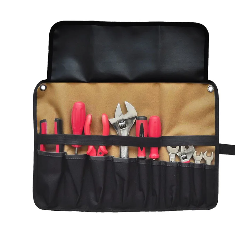 

Multi-function Canvas Tool Bag wrench tool roll up Foldable Spanner Organizer Pouch Case hand tool Metal Parts storage bag 공구가방