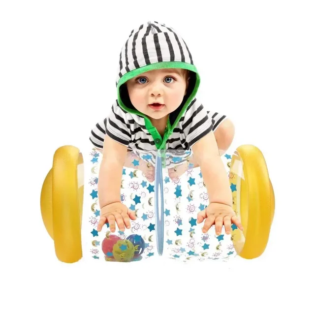 Baby Crawling Roller Inflatable Toy With Bell Learning To Walk Walker Activity Early Education Toy 5