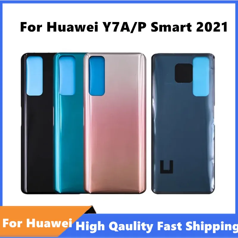 Высококачественная задняя крышка батарейного отсека для Huawei Y7A PPA-LX1 LX2 LX3, Задняя панель для Huawei P Smart 2021, корпус, запасные части