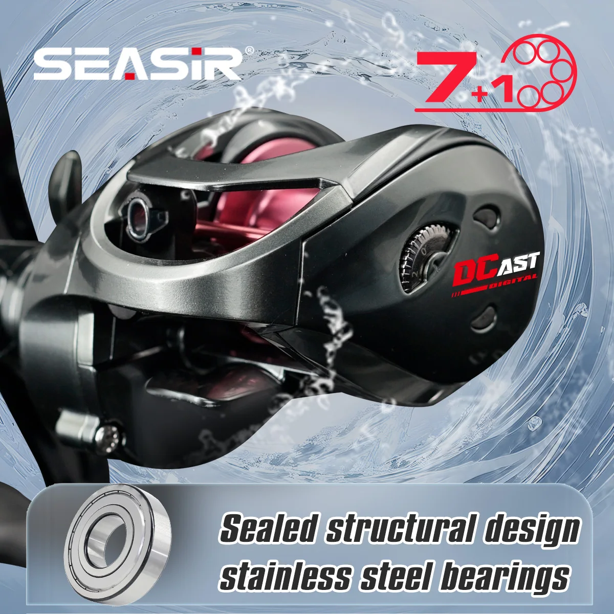 SEASIR DCAST DC Baitcasting Fishing Reel Digital Control long cast