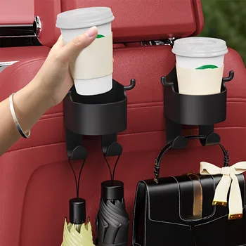 1/2PCS Car Seat Back Cup Holder with Multi-Functional Hook 1