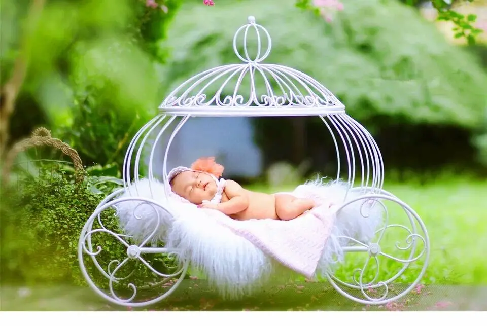 

Реквизит для студийной фотосъемки детская Студия фотография Железный реквизит Сто дней Детская фотография кровать Тыква автомобиль реквизит