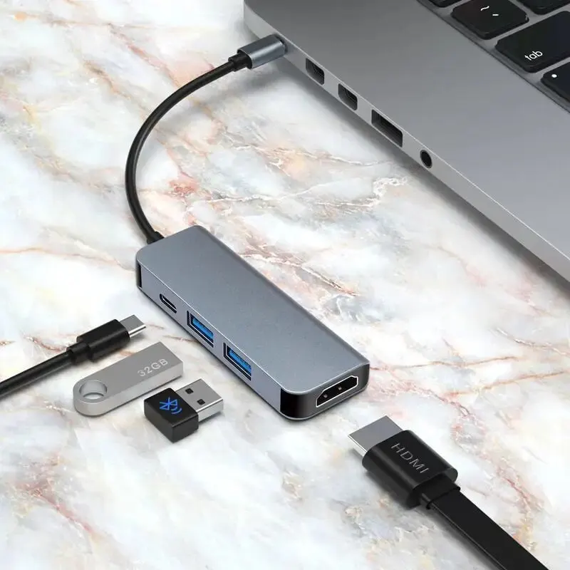 멀티 포트 USB 허브 3.0, 맥북용 HDTV 어댑터, 4 in 1