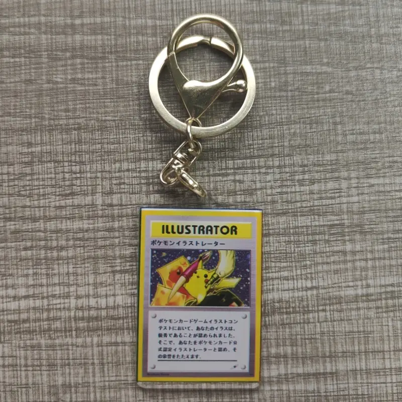 Pokemon Anime Small Card Key Chain Charizard Keychains Blastoise Venusaur Mewtwo Diy Acrylic Action Toy Figures Game Collection - Image 17