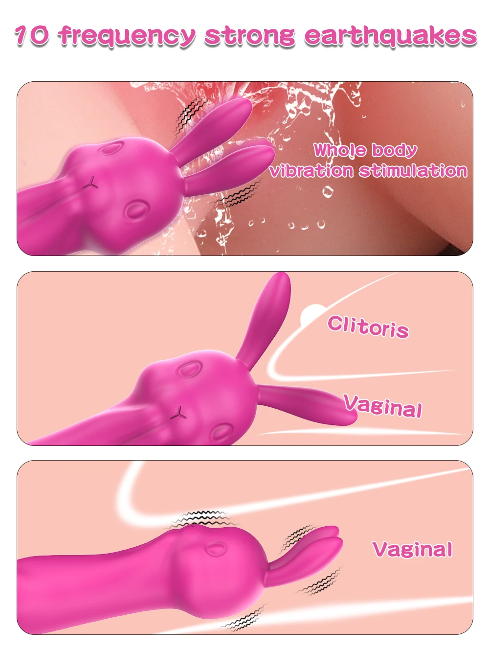 Vibrator zajca 10 modnih vibratorjev za klitoris, dildo, masturbator za ženske, vaginalno masažo za odrasle, stimulator G-točke, seks igrače 2024_voghion.com