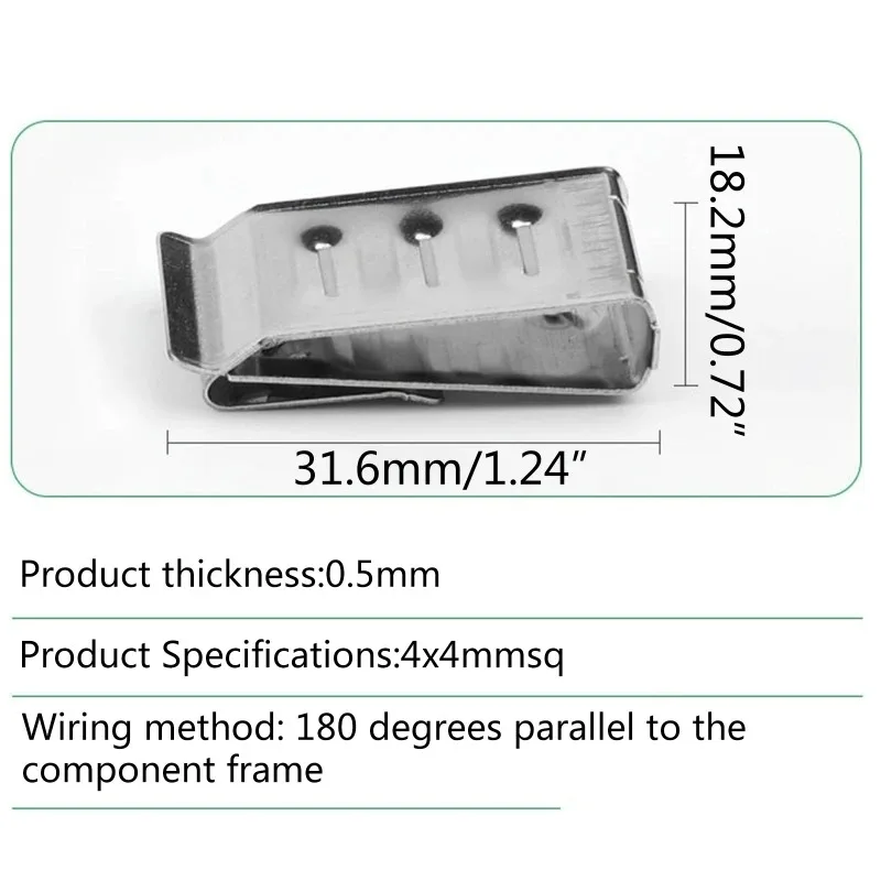 30/50Pcs Solar Panel Cable Clips PV Stainless Steel 4-Wire Wire Clip for Solar Panel Wiring Management solar panel clips