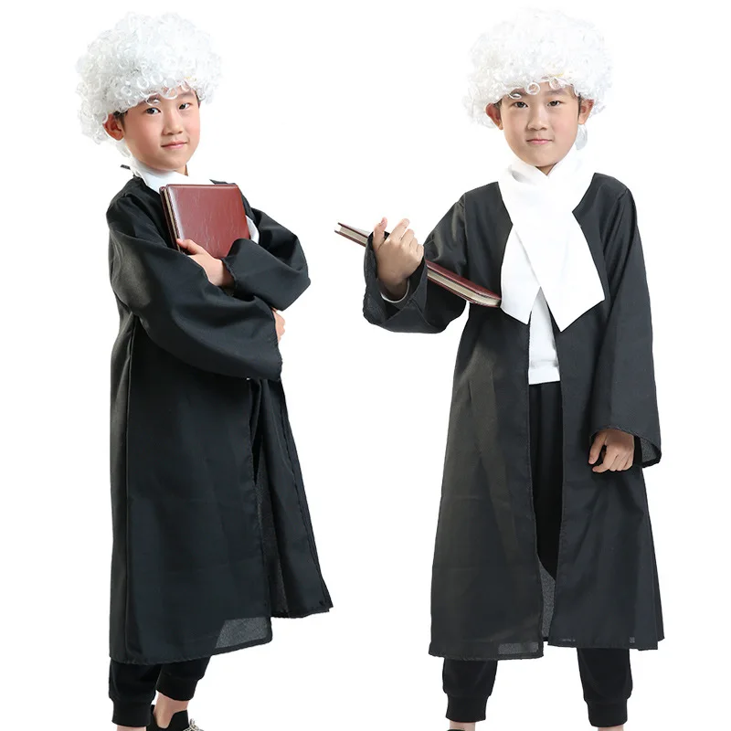 Halloween Kids Performance Cosplay Costumes Children Lawyer Clothing