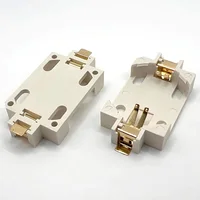 CR2032 gold-plated patch button battery holder CR2450 button battery box BS-6 white 3V SMT high temperature resistance 3