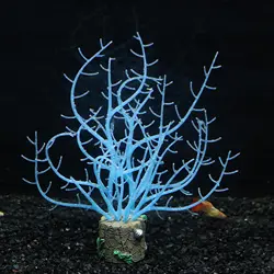 Luminous Silicone Sea Anemone Aquarium Decor Ornament (Blue)