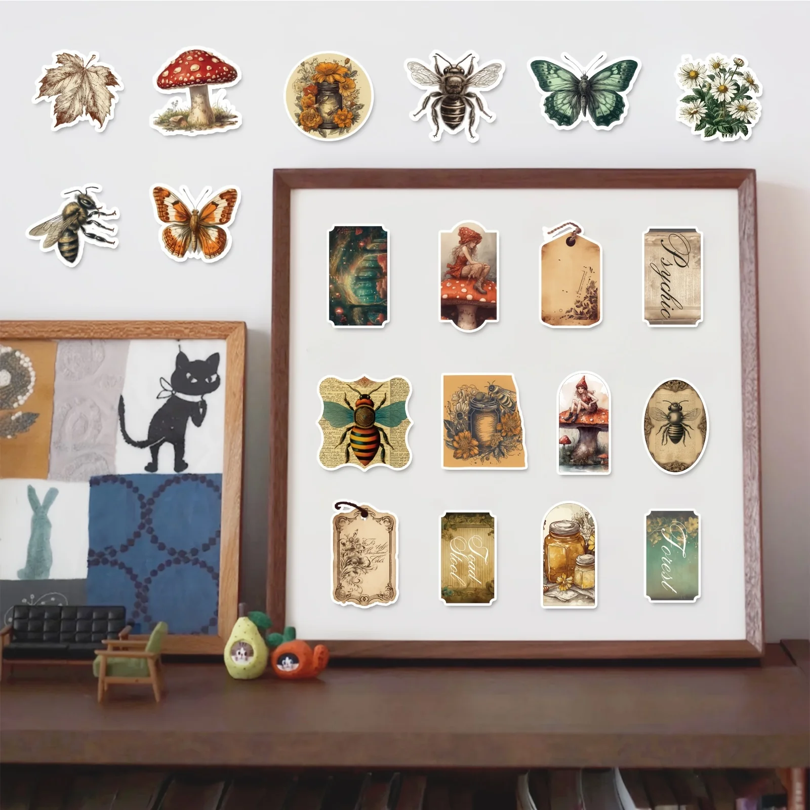 Vintage Forest Butterfly Stickers 3