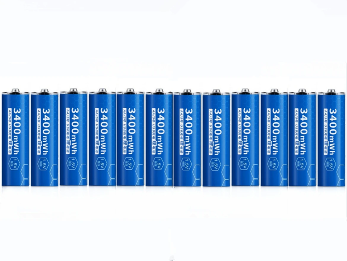 12pcs/lot New 1.5v Aa Rechargeable Battery 3400mwh Usb Rechargeable