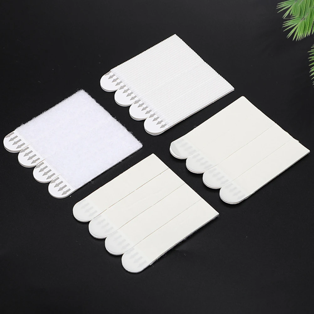 12 Pairs Photo Frame Stickers Heavy Duty Double Side Hook Loop Mounting Tape Damage Free Various Sized for Home Decor Indoor Use