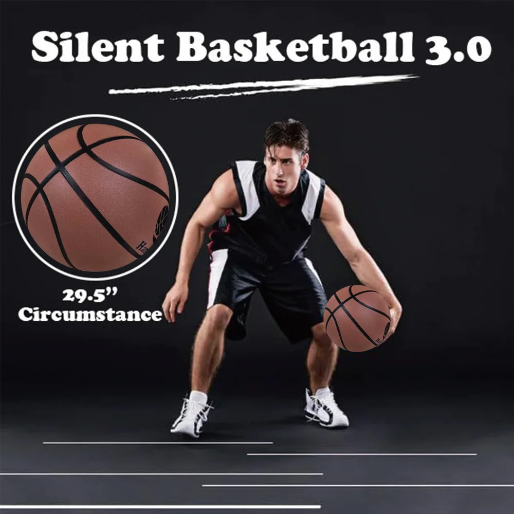 Mute Bouncing Basketball Ball Standard Size 7 Indoor Dribble Practice Silent Basketball Bounce Quietly Soft Foam Ball No Noises 3