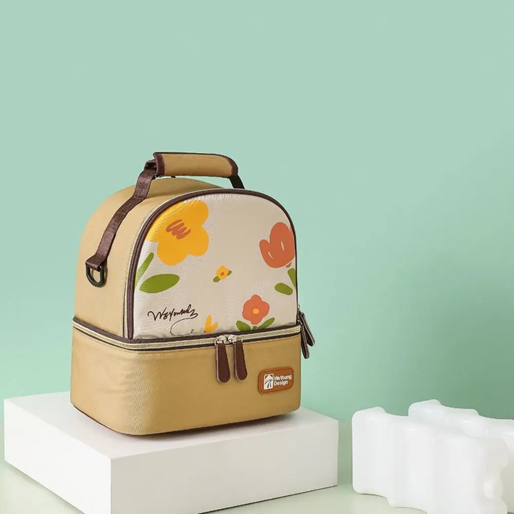 Multifunctional Maternity Backpack Portable Lightweight Breastmilk Cooler Bag Double Layer Large Capacity Mommy Bag Student