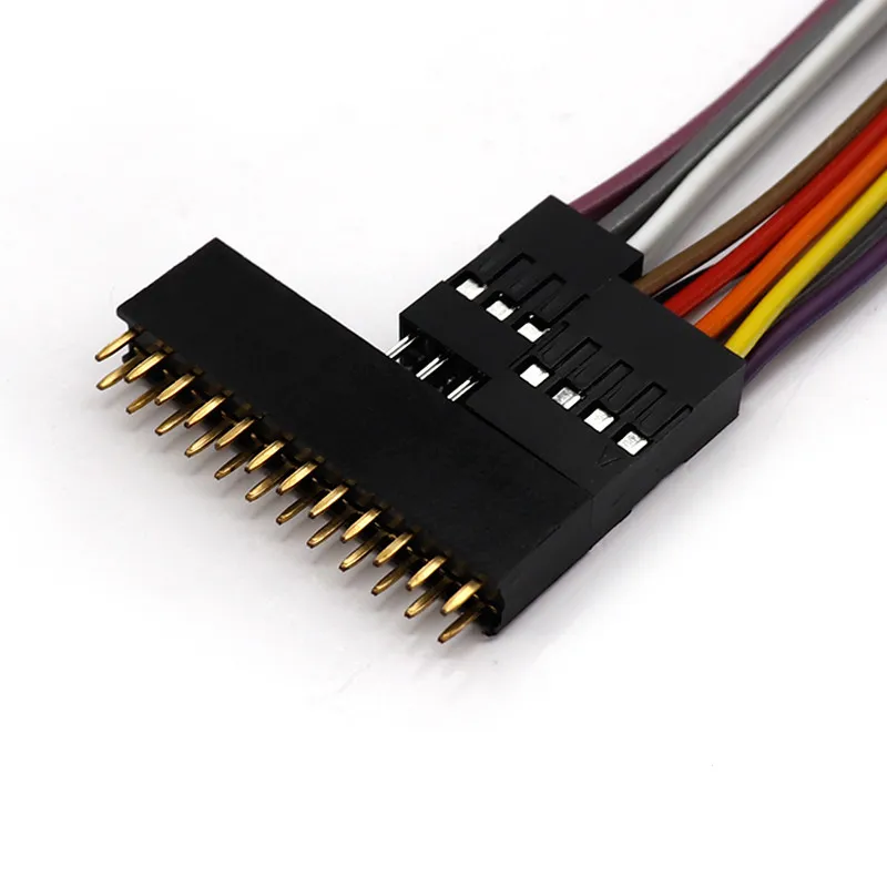 5PCS 2.54MM Dupont Male Female Terminal Wire Double Row Connector Set - 2P/3P/4P/5P/6P/9P/10P Cable Description Image.