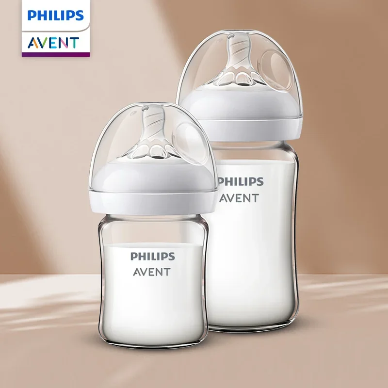 PHILIPS AVENT High boron silicon Glass milk bottle Wide caliber Newborn babies 0 to 6 months Glass milk bottle Anti-Colic water bottle,milk bottle,feeding bottle,glass milk bottle,baby feeding utensils