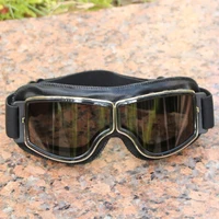 Meilleure vente lunettes Vintage moto lunettes en cuir lunettes Cruiser lunettes pliantes nouvelles lunettes de soleil Motocross sécurité 3