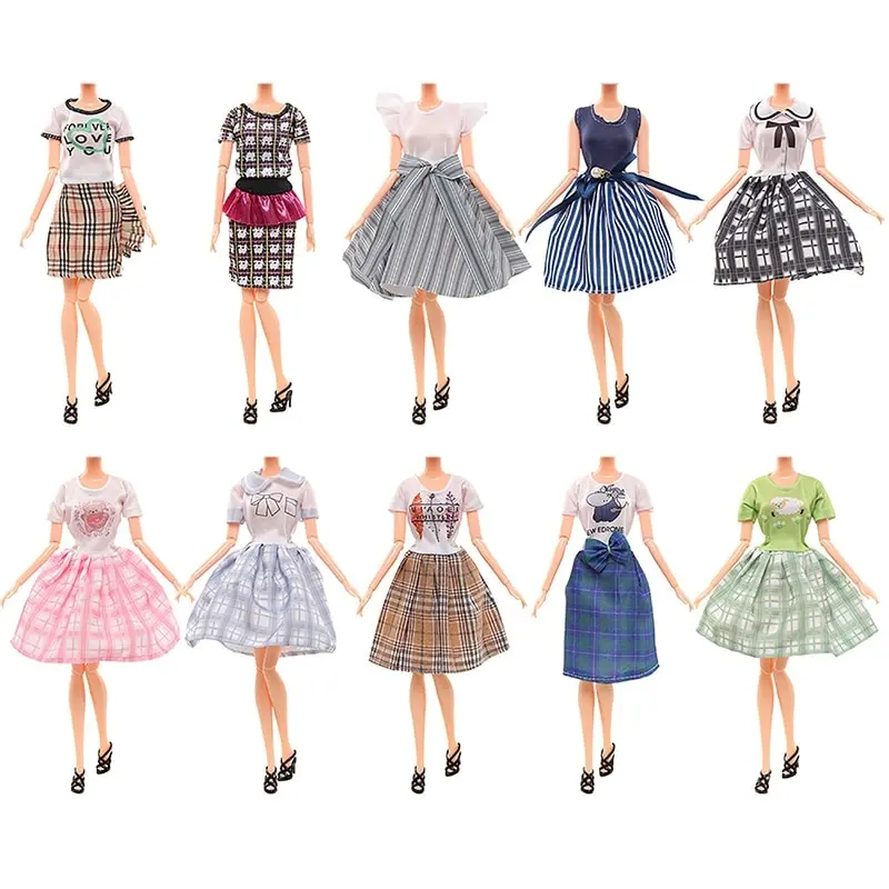 1PC Dollhouse Miniature Doll Dress Short Skirt Blouse Summer Casual Priness Dress Wear Clothing For 30cm Dolls Fashion Clothes 7 1PC Dollhouse Miniature Doll Dress Short Skirt Blouse Summer Casual Priness Dress Wear Clothing For 30cm Dolls Fashion Clothes