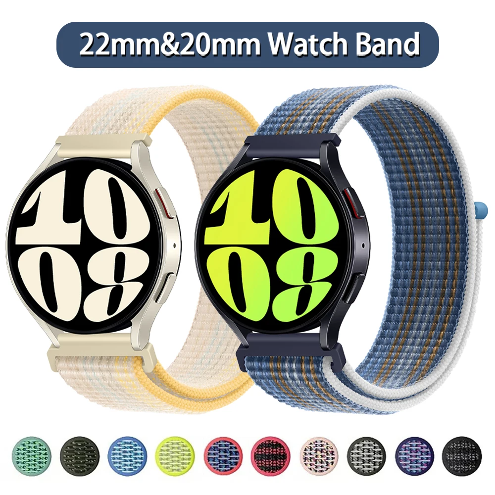 Nylon Loop Smartwatch Band – 20mm/22mm Bracelet Strap