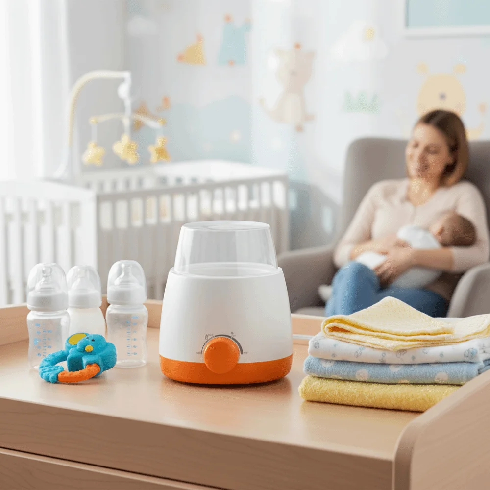 EU Plug Baby Bottle Warmer Temperature Adjustment Safe Milk Heater Thermal Universal Baby Bottle Heater Feeding Accessories