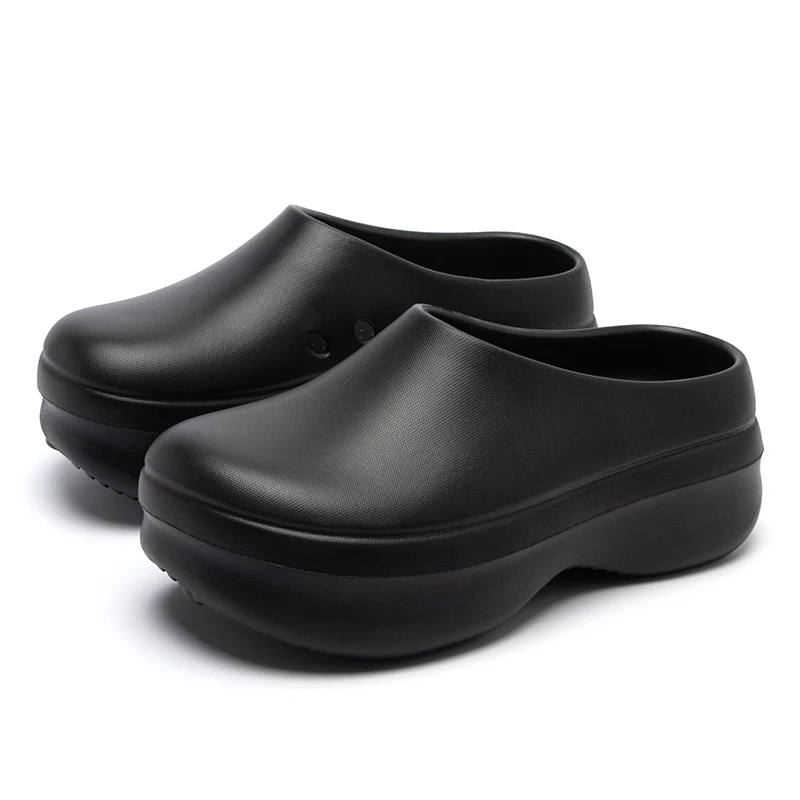 Women's Slippers Minimalist Fashion Air Cushion Soft Platform Non Slip Sandals Breathable Couple Style Heightened Chef Shoes 3