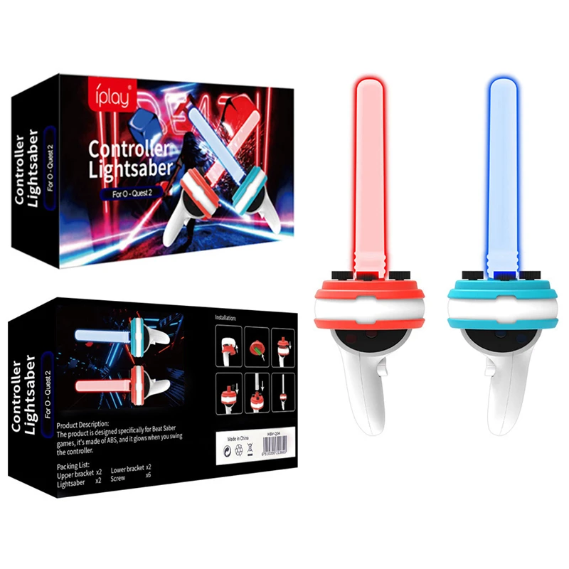 Beat Saber Handles Controller For Oculus Quest 2 Dual Lightsaber Extension Grips Vr Workout Games For Oculus Quest 2 Accessories Vr Ar Glasses Accessories Aliexpress
