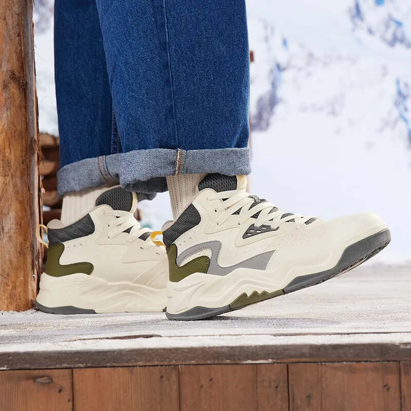 361 Degrees New Men's Sports Shoes Winter High-Top Velvet Warm