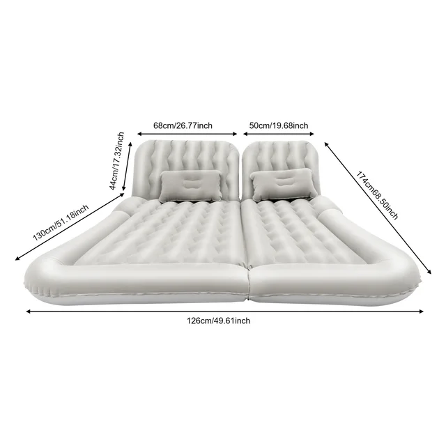 Inflatable Bed with Headrest Foldable PVC 5