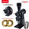 XEOLEO 90mm Coffee Bean Grinder Flat Titanium Plated Burr No Static Electricity Espresso Coffee Maker Speed Regulation Tea Grind 1