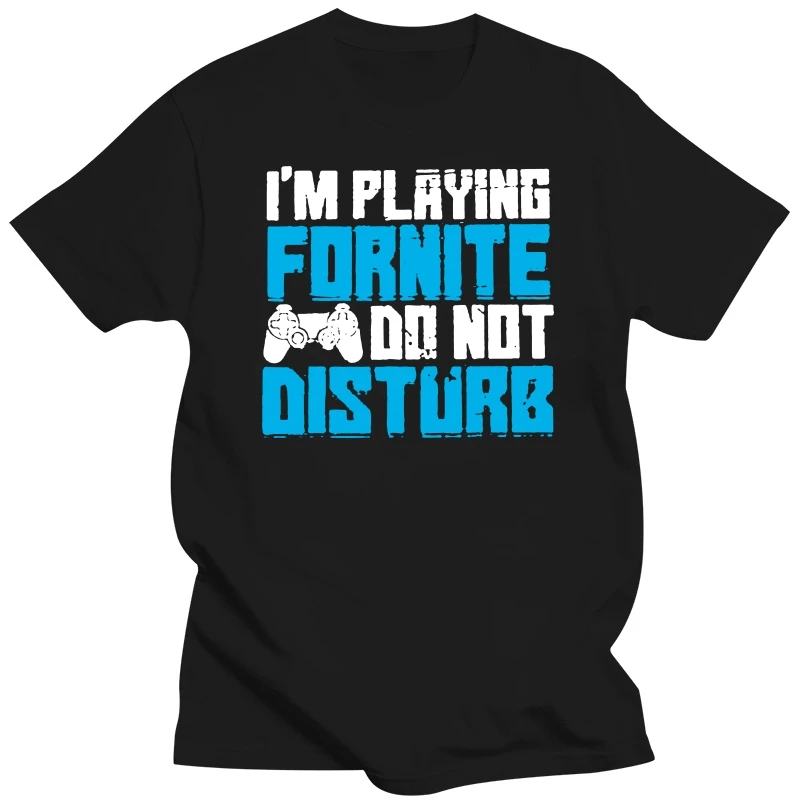 Camicia Da Uomo Di Marca 100% Cotone Sto Giocando A Fornite Non Disturbare Camicia Estiva Di Moda Grafica Creativa