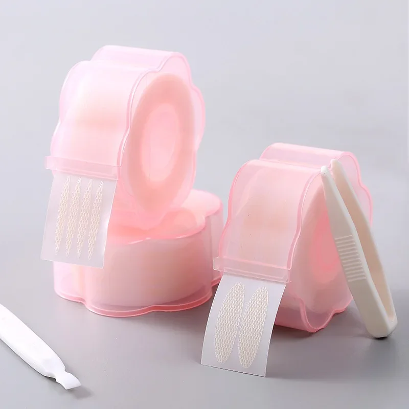 1Box Eyelid Tape Sticker Invisible Eyelid Paste Transparent Self-adhesive Lace Mesh Yarn Double Stickers