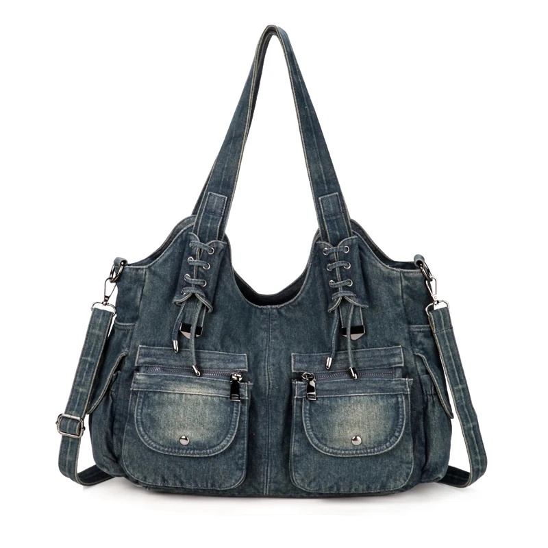 Denim Shoulder Bag Casual Tote Ipinee Denim Handbags Denim Vintage Bags Fashion Aliexpress