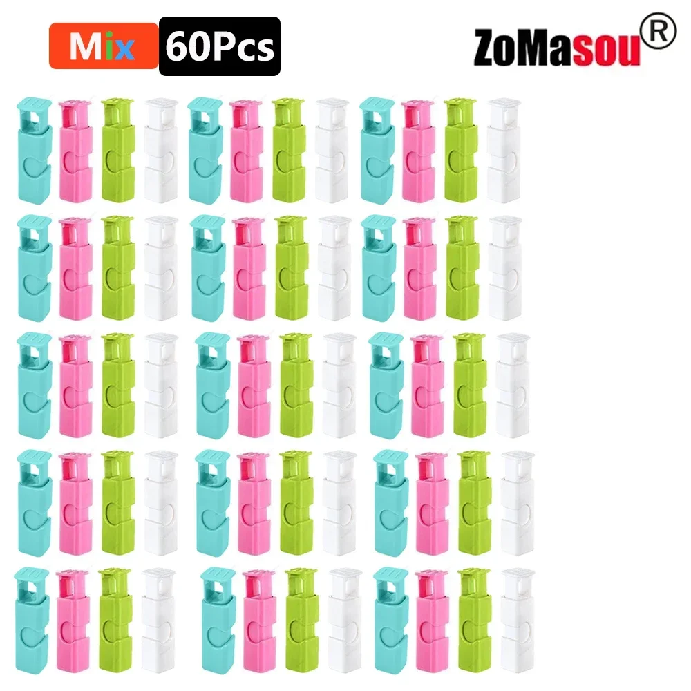 Reusable Food Sealing Clips for Kitchen Organization - 60 Pack