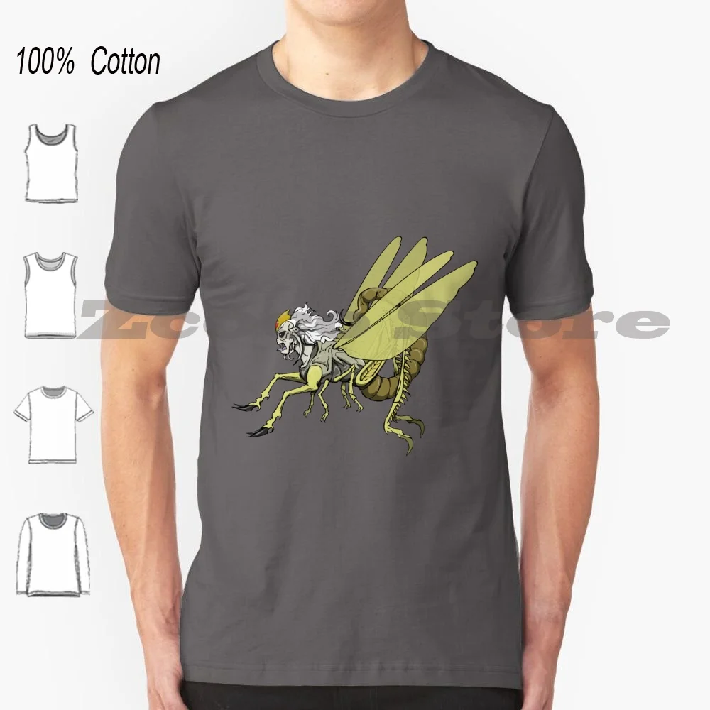 Maglietta Locust 100% Cotone Confortevole Libro Di Alta Qualità Di Rivelazione Locusts Monsters Creations End Times