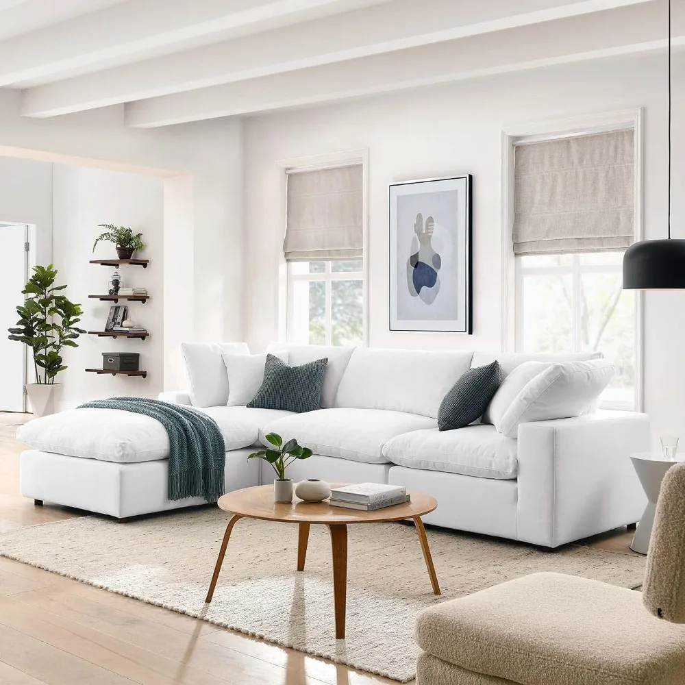 

Commix Modular Sofa, Reclining Sectional, Pure White Fabric