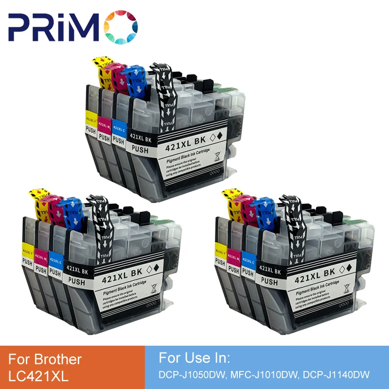 LC-421XL LC421 LC421XL LC 421 High capacity Compatible Ink Cartridge For  Brother DCP-J1050DW MFC-J1010DW DCP-J1140DW Printer