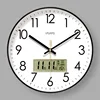 2025 New 10/12/14-inch Temperature and Humidity Electronic Calendar Multi-functional Wall Clock Dual Display Mute Quartz Clocks 4