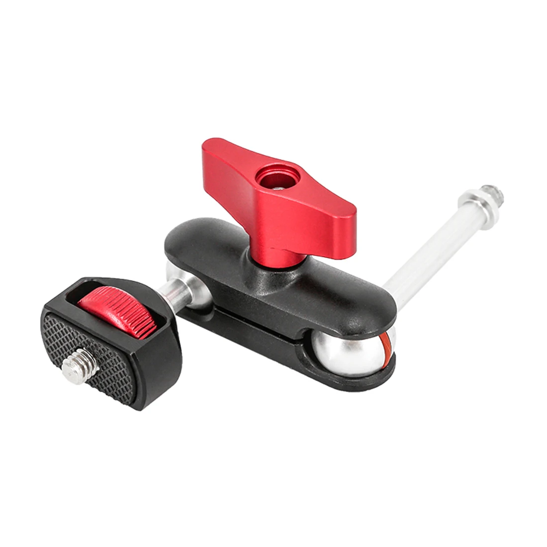 360 Tripod Magic Arm Mount Adapter Dual Ballhead 1/4"Screw Articulating Connecto