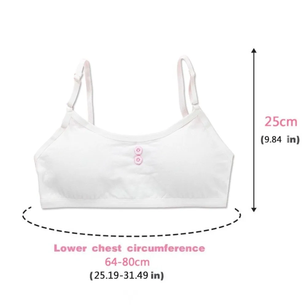 New Cotton Girls Training Bra Casual With Chest Pad Girl Underwear Vest Elastic Developmental Bras Children Tube Tops