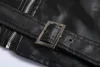 Men PU Leather Jacket Motorcycle Fashion Slim Fit Leather Coat 5